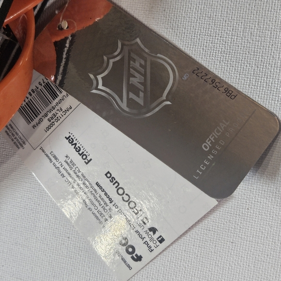 Foco Philadelphia Flyers Flip Flop Sandals Mens Medium Brown Orange NHL Official - Picture 3 of 8